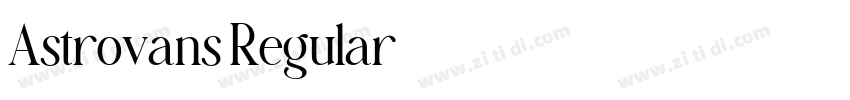 Astrovans Regular字体转换